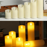 LED Flameless Flickering Candles Light Tealight Led Battery Power Candles Lamp Electronic Votive Led Lamp Halloween Home Decor