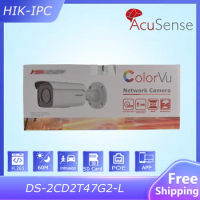 HIK 4MP ColorVu Bullet IP Camera DS-2CD2T47G2-L Face Capture IR60M Motion Detection SD Card slot Video Surveillance Camera APP