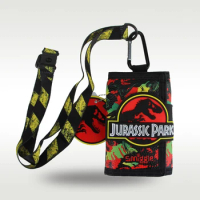 Australia smiggle original children's wallet boys Jurassic dinosaurs card bag three layer clutch bags 5 inches