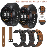 22mm Luxury Leather Strap Watchband Wristband For Xiaomi MI Watch Color Wriststrap Bracelet For Amazfit GTR 2e / GTR 47mm Correa