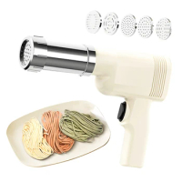 Portable Pasta Noodle Maker Cordless Electric Pasta Extruder 5 Molds USB Charging for Homemade Pasta