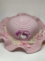 Topi Pantai Rajut Hello kitty Original Sanrio Japan