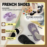 DIY Slippers 5cm Thick Soled Shoes French Closed Toe Sandals Anti-slip Shoes Clog Women Shoes Kasut 