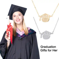 Fashion with Card 2022 Graduation Graduation Gifts Jewelry Accessories Choker Pendant Bachelor Cap Necklace Thin Chain