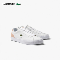 【LACOSTE】女鞋-Lerond Pro Baseline 皮革休閒鞋(白/亮粉色)