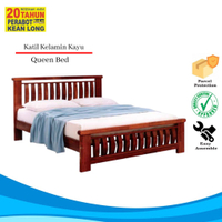 KLSB Queen Wooden Bed / Wooden Bed Frame / Wooden Bed Frame Queen / Queen Bed / Wooden Bed / Double 
