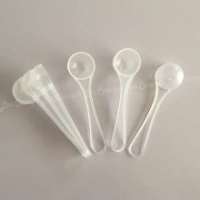 Wholesale 2.5ml Plastic Measuring Scoop, 1.2 gram translucence Spoon, clear  1.2g Measure Spoons, 1000pcs