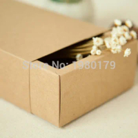 inner size26.5*20*4.3cm Cosmetic kraft drawer paper box Brown kraft handmade gift boxes,Essential oil box,100pcs/lot