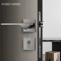 Modern Apartment Door Lock Zinc Alloy Security Door Locks Interior Split Deadbolt Lock Bedroom Mute Lockset Hardware Supplies