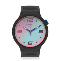 Swatch BIG BOLD系列手錶 FUTURISTIC GREY 未來主義灰-47mm