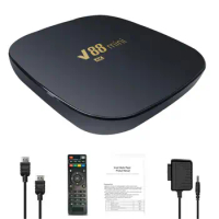 V88 Mini Smart TV Box 4K 2GB 6GB/4GB 32GB TV Set Top Box Top Infrared Remote Control Built-in Flash Memory Video Player TV-Box