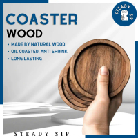 Steady Sip Wood Coaster For Glass Cup Square Round Heat Resistance Drink Mat Cup Pad Coaster Cup La