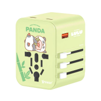 XPOWER X LULU THE PIGGY TA3B JY-312-L2 25W 2個Type-C介面/1個USB 4輸出旅行轉接器 綠色 (V018) 