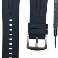 36mm Black Rubber Watch Band Strap Compatible with Invicta Reserve Venom II | Free Spring Bar Tool