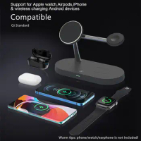 3 in 1 Magnetic Wireless Charger 15W Fast Charging Station Dock for Magnet iPhone 12 pro Max Airpods pro Apple Watch 6/5 2 in 1