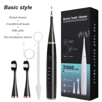 Pembersih Karang Plak Sikat Gigi Electric 2in1 Set Dental Scaling Perawatan Dan Pembersih Karang Gig