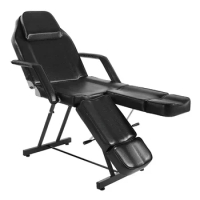 Massage Bed, Beauty Bed, Barber Chair, Black and White Massage Chair, Adjustable Split-leg Tattoo Chair, Massage Chair