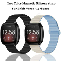 Magnetic Loop Strap For Fitbit Versa 2 3 4 Sense Silicone Replacement Bracelet For Fitbit Sense2 Watchband Smartwatch Accessory