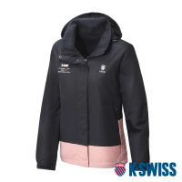 【K-SWISS】雙面穿防風外套 Reversible Jacket-女-黑/莓粉(199147-074)