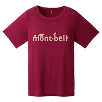 【【蘋果戶外】】mont-bell 1114179 RUB 寶石紅【女款】Wickron 短袖排汗衣 排汗T恤 機能衣