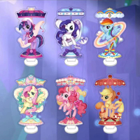 Kawaii Anime My Little Pony Pinkie Pie Rarity Sweet Standing Sign Cute Rainbow Dash Twilight Sparkle Tabletop Ornament Girls