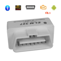 White Mini ELM327 Bluetooth V2.1 OBD2 Auto Diagnostic Tools ELM 327 OBD 2 II Car Code Readers Diagnostic-Scanner For Android/PC