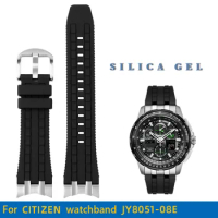 24mm high-quality rubber watchband for citizen Rubber Watch strap sky Eagle optical kinetic energy radio wave watch JY8051-08E