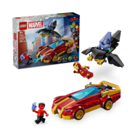 【LEGO 樂高】漫威超級英雄系列 76310 鋼鐵人汽車和黑豹大戰紅浩克(Iron Man 漫威電影 禮物)