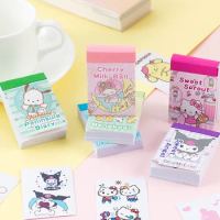Kawaii Sanrio Anime Stickers for Kids Toy Hello Kitty Cinnamoroll Kuromi Cartoon Decoration Decals Cute Stationery Sticker Books