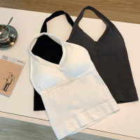 MODELY - Atasan Tanktop Tali Leher Bra Wanita Necktie V-Neck Seksi Kamisol Tanpa Kawat BR117