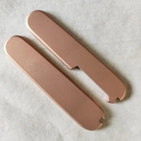 1 Pair Red copper Knife Handle Scales for 91mm Victorinox Swiss Army Knives