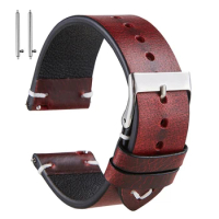 Retro Soft Leather Watch Strap for Seiko Quick Release Calfskin Wristband for Rolex Bracelet 18mm 20mm 22mm Watchband Accessory