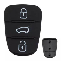 3 Buttons Replacement Rubber Key Pad For HYUNDAI I20 I30 Ix35 Ix20 Rio Venga Flips Remote Car Key Fob Case Cover 2023