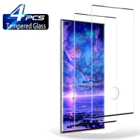 2/4Pcs Curved Tempered Glass For Samsung Galaxy Note 20 Ultra S21 S22 Ultra S23 S24 Ultra Screen Protector Glass