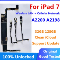 A2198 Wireless LAN + Cellular Network For iPad 7 Motherboard Support UPdate Original Unlocked Logic Board 32/128gb Working