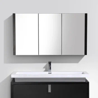 40 Inch 3 Door Hotel bathroom wall mounted cabinet mirror