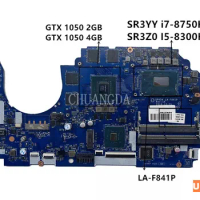 Used For HP PAVILION 15-CX Laptop Motherboard L20299-601 DPk54 LA-F841P With SR3YY i7-8750H i5-8300H CPU GTX 1050 4G GPU