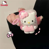 Kawaii Sanrio Hello Kitty Cute Anime Headphone Case Airpods Protective Cover for Iphone1/2 Generation Headphone Case Girls Gifts