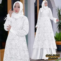 Goldie Shop Gamis Pesta Kamelia 12WARNA / Gamis Kondangan / Maxi Long Dress Muslim Jumbo / Busana Le