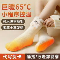 冬天暖腳神器智能發熱襪子女生睡覺定時加熱暖腳襪禮品保取暖腳寶