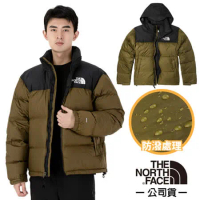 【The North Face】最強保暖 ICON_經典配色透氣鵝絨外套(700FP)羽絨衣夾克/3C8D-37U 軍綠