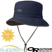 Outdoor Research 超輕防曬抗UV透氣可調可收折中盤帽子(UPF 50+).圓盤帽_海軍藍