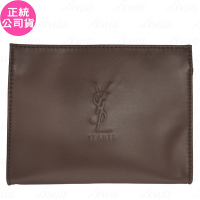 YSL logo三角形大化妝包咖(公司貨)