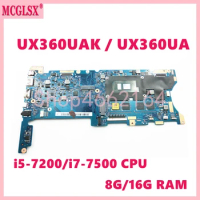UX360UAK i5/i7-5th Gen CPU 8GB-RAM Mainboard For ASUS ZenBook UX360U UX360UA UX360UAK Laptop Motherboard 100% Test OK