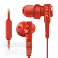 【曜德★新品】SONY MDR-XB55AP 紅 重低音入耳式 支援智慧型手機 ★免運★送收納盒★
