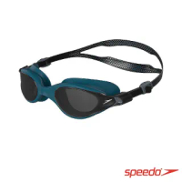 【SPEEDO】成人運動泳鏡 Vue(黑/北歐藍)