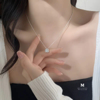 สินค้าดี  COD YY.Fashionพร้อมส่ง สร้อยเงิน Encounter สร้อยจี้เพชร สร้อยแฟชั่น สไตล์เกาหลี สร้อยคอเงิ
