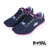 【滿額現折100~】 Skechers FLEX APPEAL 4.0 藏青紫 寬楦 織布 運動鞋 女款 NO.J0955【 149570W-NVPR】