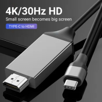 USB C to HDMI Cable 4K30hz 6.6 FT High Speed Cord Connect Laptop and Phone to TV Compatible for MacBook Pro/Air iPad Pro 2020