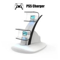 For PS5 Controller Dual Fast Charger Type-C Charging Stand Base Docking Station Cradle For Playstation PS5 Gamepad Accessories